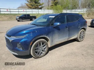 2022 Chevrolet Blazer LT z VIN 3GNKBHR45NS188982, wystawiony jako Copart lot #54539855 z przebiegiem 38 169 mil mil oraz Szkoda całkowita • Salvage title. Historia ofert i sprzedaży dostępna na DreamBid. Obrazek 1.