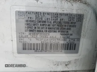 2017 Nissan Sentra SR z VIN 3N1AB7AP7HY303218, wystawiony jako Copart lot #55363355 z przebiegiem 67 641 mil mil oraz Szkoda całkowita • Salvage title. Historia ofert i sprzedaży dostępna na DreamBid. Obrazek 12.