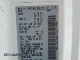2019 Nissan NV200 Compact Cargo S with VIN 3N6CM0KN5KK692999, listed as a Copart auction lot 51599575 with 133,817 mi miles and Salvage Title. Bid and sale history available at carsss.com. Image 14.