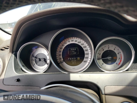 2012 Mercedes-Benz C 300 Sport with VIN WDDGF8BB2CR202340, listed as a Copart auction lot 63282835 with 111,000 mi miles and Salvage title. Bid and sale history available at DreamBid. Image 9.