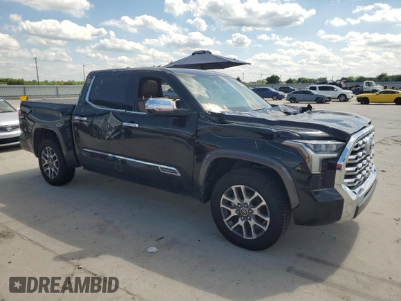 2022 Toyota Tundra 1794 Edition with VIN 5TFMA5DB7NX001779, listed as a Copart auction lot 55788825 with 51,582 mi miles and Salvage title. Bid and sale history available at DreamBid. Image 4.