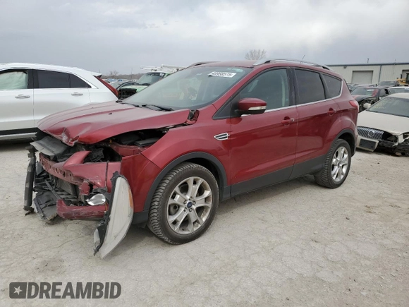2016 Ford Escape Titanium with VIN 1FMCU9JX1GUC72265, listed as a Copart auction lot 48958575 with 65,313 mi miles and Salvage Title. Bid and sale history available at carsss.com. Image 1.