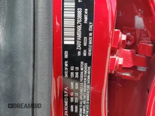 2020 Alfa Romeo Giulia Ti Sport z VIN ZARFAMBN9L7638983, wystawiony jako Copart lot #58692915 z przebiegiem Nie podano mil oraz Nie do naprawy • Non repairable. Historia ofert i sprzedaży dostępna na DreamBid. Obrazek 12.
