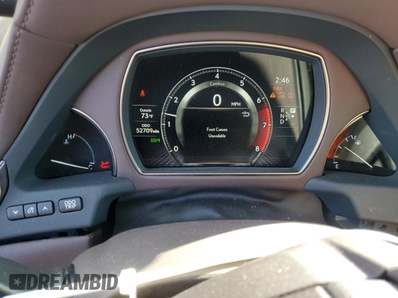 2018 Lexus LS 500 with VIN JTHB51FF7J5003282, listed as a Copart auction lot 46177865 with 52,709 mi miles and Salvage title. Bid and sale history available at DreamBid. Image 9.