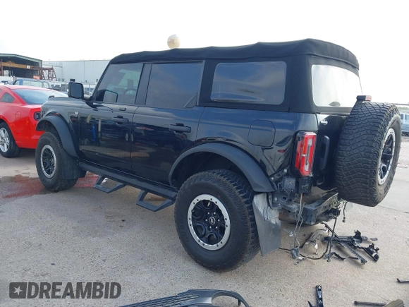 2022 Ford Bronco with VIN 1FMEE5DH3NLB88714, listed as a IAAI auction lot 41939878 with 42,917 mi miles and . Bid and sale history available at DreamBid. Image 3.