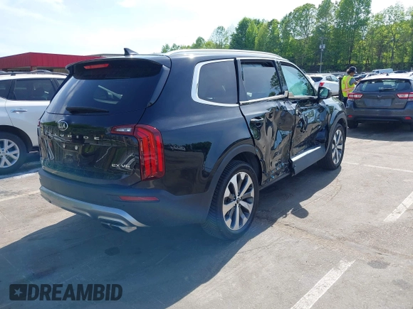 2020 Kia Telluride EX with VIN 5XYP34HC0LG068180, listed as a IAAI auction lot 42112614 with 80,537 mi miles and . Bid and sale history available at DreamBid. Image 4.