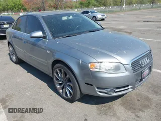2006 Audi A4 2.0T with VIN WAUDF78E86A263765, listed as a IAAI auction lot 42122063 with 114,125 mi miles. Bid and sale history available at carsss.com. Image 1.
