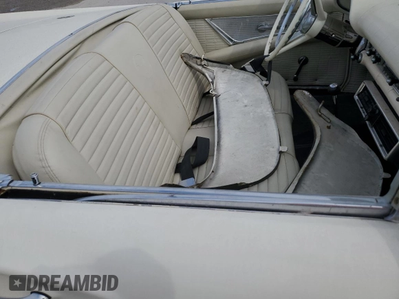 1957 Ford Thunderbird with VIN C7FH382576, listed as a Copart auction lot 75124844 with 22,465 mi miles and Salvage Title. Bid and sale history available at DreamBid. Image 10.