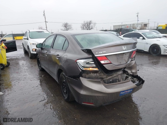 2015 Honda Civic Sedan LX with VIN 19XFB2F5XFE257489, listed as a IAAI auction lot 41796074 with 296,903 mi miles. Bid and sale history available at carsss.com. Image 3.