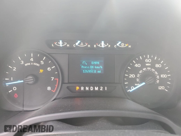 2018 Ford F-150 XL with VIN 1FTMF1CB2JKG04321, listed as a Copart auction lot 55343365 with 126,997 mi miles and Salvage title. Bid and sale history available at DreamBid. Image 9.