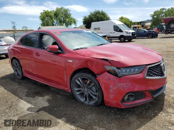 2018 Acura TLX w/A-SPEC Pkg with VIN 19UUB2F63JA007931, listed as a Copart auction lot 52135034 with Not provided miles and Salvage title. Bid and sale history available at DreamBid. Image 4.