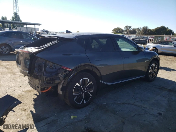 2023 Kia EV6 Wind with VIN KNDC34LA1P5609899, listed as a Copart auction lot 70710494 with 42,873 mi miles and Salvage Title. Bid and sale history available at carsss.com. Image 3.