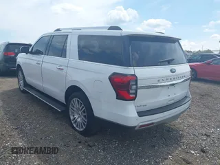 2023 Ford Expedition Max Limited with VIN 1FMJK2A85PEA40906, listed as a IAAI auction lot 42396188 with 24,753 mi miles and . Bid and sale history available at DreamBid. Image 3.