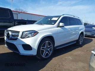 2018 Mercedes-Benz GLS 550 with VIN 4JGDF7DE8JB029455, listed as a IAAI auction lot 41674129 with 67,209 mi miles and . Bid and sale history available at DreamBid. Image 2.