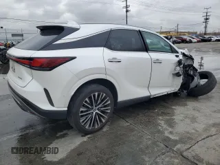 2023 Lexus RX with VIN 2T2BAMBAXPC014521, listed as a Copart auction lot 45193045 with 30,487 mi miles and Salvage Title. Bid and sale history available at carsss.com. Image 3.