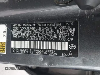 2008 Toyota Prius with VIN JTDKB20U083355035, listed as a IAAI auction lot 42106569 with 176,788 mi miles. Bid and sale history available at carsss.com. Image 9.