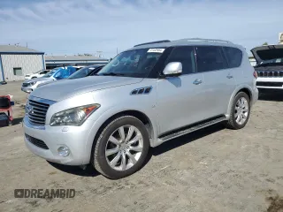 2014 Infiniti QX80 with VIN JN8AZ2NC1E9352813, listed as a Copart auction lot 73162984 with 185,154 mi miles and Salvage Title. Bid and sale history available at carsss.com. Image 1.