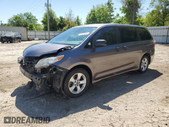 2019 Toyota Sienna L with VIN 5TDZZ3DC1KS991616, listed as a Copart auction lot 52879285 with Not Provided miles and Salvage Title. Bid and sale history available at DreamBid. Image 1.