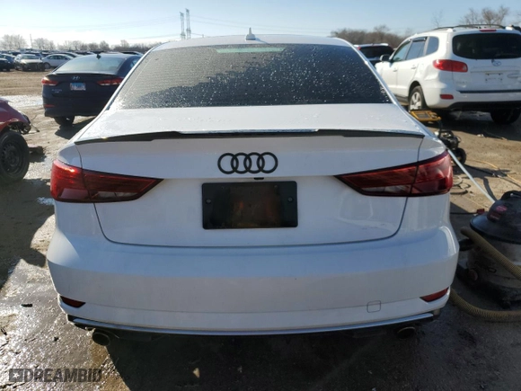 2017 Audi A3 Sedan Premium with VIN WAUB8GFF9H1025696, listed as a Copart auction lot 46700305 with 82,807 mi miles and Salvage Title. Bid and sale history available at carsss.com. Image 6.
