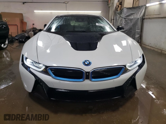 2016 BMW i8 with VIN WBY2Z2C52GV675474, listed as a Copart auction lot 49713485 with 53,512 mi miles and Salvage Title. Bid and sale history available at carsss.com. Image 5.