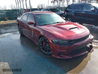 2020 Dodge Charger Scat Pack with VIN 2C3CDXGJ9LH181998, listed as a IAAI auction lot 41560734 with 114,049 mi miles. Bid and sale history available at carsss.com. Image 1.