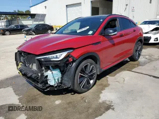 2022 Infiniti QX55 Essential with VIN 3PCAJ5K37NF112146, listed as a Copart auction lot 74987654 with 49,673 mi miles and Salvage Title. Bid and sale history available at DreamBid. Image 1.