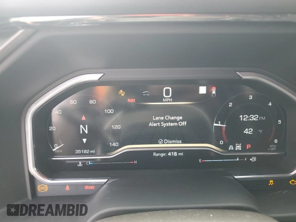 2023 GMC Sierra 1500 AT4 with VIN 1GTUUEE89PZ141446, listed as a Copart auction lot 52630095 with 35,182 mi miles and Salvage title. Bid and sale history available at DreamBid. Image 9.