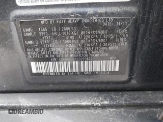 2012 Subaru Outback Prem with VIN 4S4BRBBC1C3223602, listed as a IAAI auction lot 41976450 with 186,619 mi miles and . Bid and sale history available at DreamBid. Image 9.