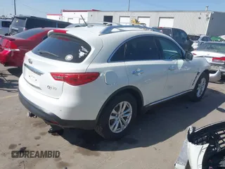 2014 Infiniti QX70 with VIN JN8CS1MW7EM413033, listed as a IAAI auction lot 41993136 with 148,838 mi miles and . Bid and sale history available at DreamBid. Image 4.