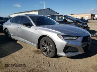 2021 Acura TLX w/A-Spec Package with VIN 19UUB6F51MA801460, listed as a Copart auction lot 80965304 with 0 mi miles and Clean Title. Bid and sale history available at carsss.com. Image 4.