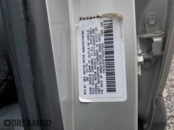 2003 Pontiac Vibe z VIN 5Y2SL62873Z407089, wystawiony jako Copart lot #54964965 z przebiegiem 170 718 mil mil oraz Szkoda całkowita • Salvage title. Historia ofert i sprzedaży dostępna na DreamBid. Obrazek 13.