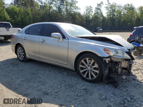 2010 Lexus LS 460 with VIN JTHCL5EF2A5005802, listed as a Copart auction lot 55045745 with 146,507 mi miles and Salvage title. Bid and sale history available at DreamBid. Image 4.