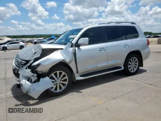 2011 Lexus LX 570 with VIN JTJHY7AX4B4061716, listed as a Copart auction lot 62327925 with 141,382 mi miles and Salvage title. Bid and sale history available at DreamBid. Image 1.
