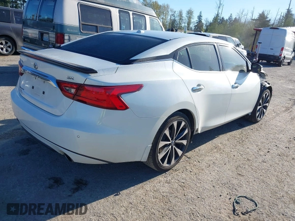 2016 Nissan Maxima SV with VIN 1N4AA6AP9GC377182, listed as a IAAI auction lot 42054766 with 50,433 mi miles and . Bid and sale history available at DreamBid. Image 4.