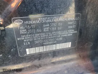 2011 Hyundai Elantra GLS PZEV with VIN 5NPDH4AE1BH034286, listed as a Copart auction lot 48204235 with 101,699 mi miles and Salvage Title. Bid and sale history available at carsss.com. Image 13.