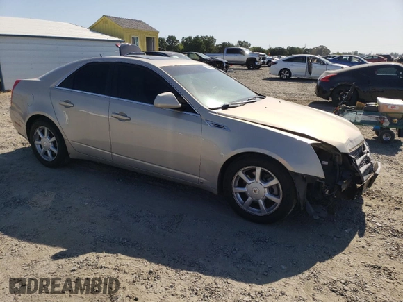 2008 Cadillac CTS RWD with VIN 1G6DM577380111663, listed as a Copart auction lot 58444615 with 179,361 mi miles and Salvage title. Bid and sale history available at DreamBid. Image 4.