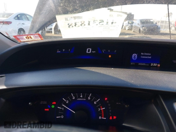 2015 Honda Civic Sedan LX with VIN 19XFB2F55FE295745, listed as a IAAI auction lot 41531838 with 92,655 mi miles. Bid and sale history available at carsss.com. Image 7.