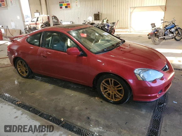 2002 Acura RSX Auto with VIN JH4DC54872C025385, listed as a Copart auction lot 81033264 with 205,653 mi miles and Salvage Title. Bid and sale history available at carsss.com. Image 4.