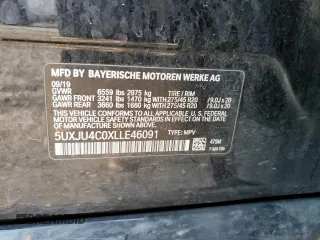2020 BMW X5 M50i with VIN 5UXJU4C0XLLE46091, listed as a Copart auction lot 44954093 with 39,468 mi miles. Bid and sale history available at carsss.com. Image 12.