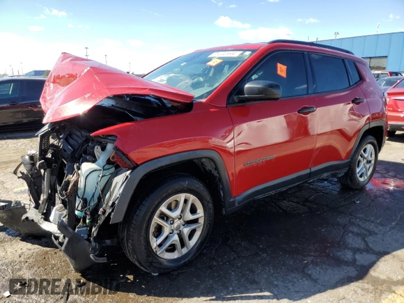 2017 Jeep Compass Sport with VIN 3C4NJCAB2HT658261, listed as a Copart auction lot 75200444 with Not Provided miles and Salvage Title. Bid and sale history available at carsss.com. Image 1.