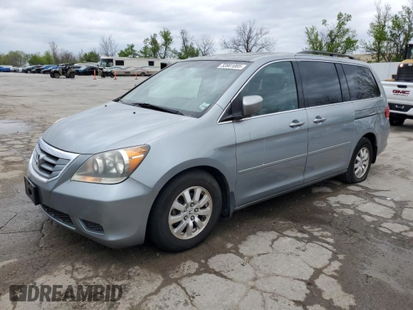 2009 Honda Odyssey EX-L with VIN 5FNRL387X9B055281, listed as a Copart auction lot 53981085 with 153,290 mi miles and Salvage Title. Bid and sale history available at carsss.com. Image 1.