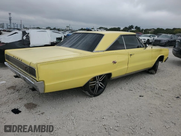 1967 Dodge Charger z VIN WS23L71170139, wystawiony jako Copart lot #88448225 z przebiegiem 803 633 mil mil oraz Szkoda całkowita • Salvage title. Historia ofert i sprzedaży dostępna na DreamBid. Obrazek 3.