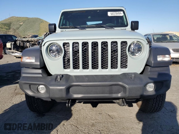 2024 Jeep Wrangler Sport S z VIN 1C4PJXAN2RW120827, wystawiony jako Copart lot #50378494 z przebiegiem 4 147 mil mil oraz Szkoda całkowita • Salvage title. Historia ofert i sprzedaży dostępna na DreamBid. Obrazek 5.