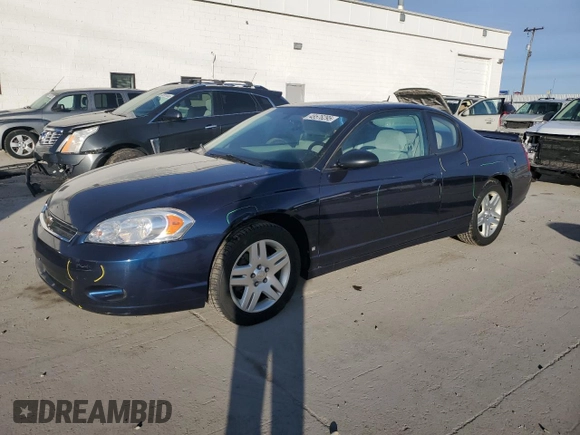 2007 Chevrolet Monte Carlo LT with VIN 2G1WK15K379231679, listed as a Copart auction lot 48576295 with 74,713 mi miles and Salvage Title. Bid and sale history available at carsss.com. Image 1.
