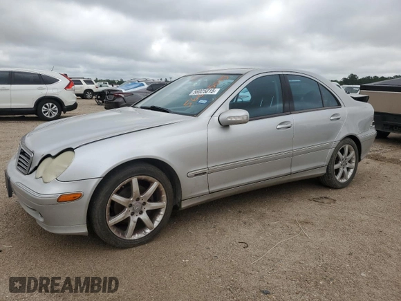 2004 Mercedes-Benz C 230 Kompressor with VIN WDBRF40J84F452074, listed as a Copart auction lot 56025015 with Not provided miles and Salvage title. Bid and sale history available at DreamBid. Image 1.