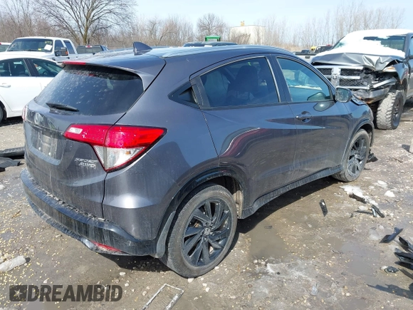 2022 Honda HR-V Sport with VIN 3CZRU6H10NM727178, listed as a IAAI auction lot 41921282 with 44,626 mi miles. Bid and sale history available at carsss.com. Image 4.