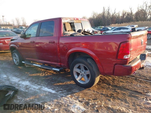 2012 Ram 1500 Sport with VIN 1C6RD7MT1CS225018, listed as a IAAI auction lot 41418493 with 141,526 mi miles. Bid and sale history available at carsss.com. Image 3.