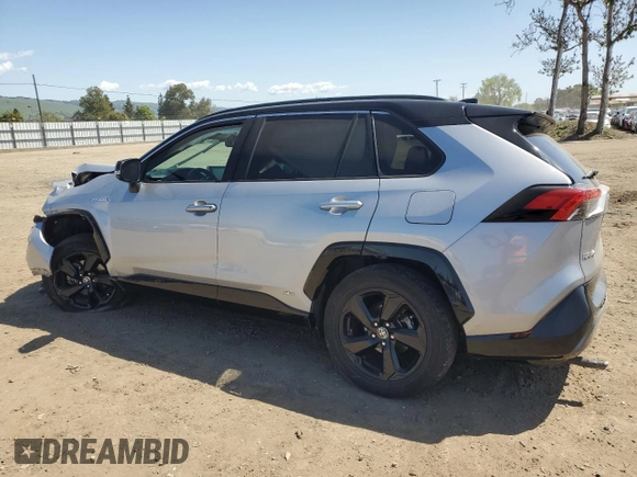 2021 Toyota RAV4 Hybrid XSE with VIN 2T3E6RFVXMW025145, listed as a Copart auction lot 51865655 with 201,591 mi miles and Salvage Title. Bid and sale history available at carsss.com. Image 2.