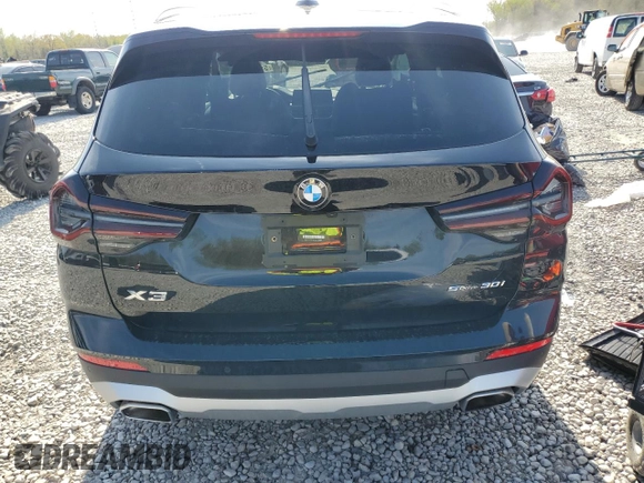 2022 BMW X3 sDrive30i with VIN 5UX43DP0XN9M49063, listed as a Copart auction lot 51497305 with 15,962 mi miles and Salvage Title. Bid and sale history available at DreamBid. Image 6.