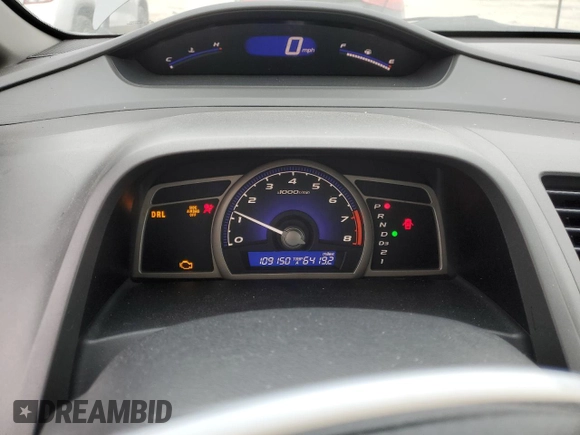 2010 Honda Civic LX with VIN 19XFA1F5XAE002086, listed as a Copart auction lot 51390825 with 109,150 mi miles and Salvage Title. Bid and sale history available at DreamBid. Image 9.
